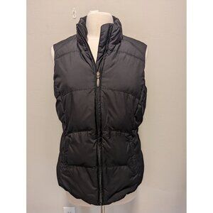 Eddie Bauer Premium Goose Down Quilted Puffer Vest Black Medium